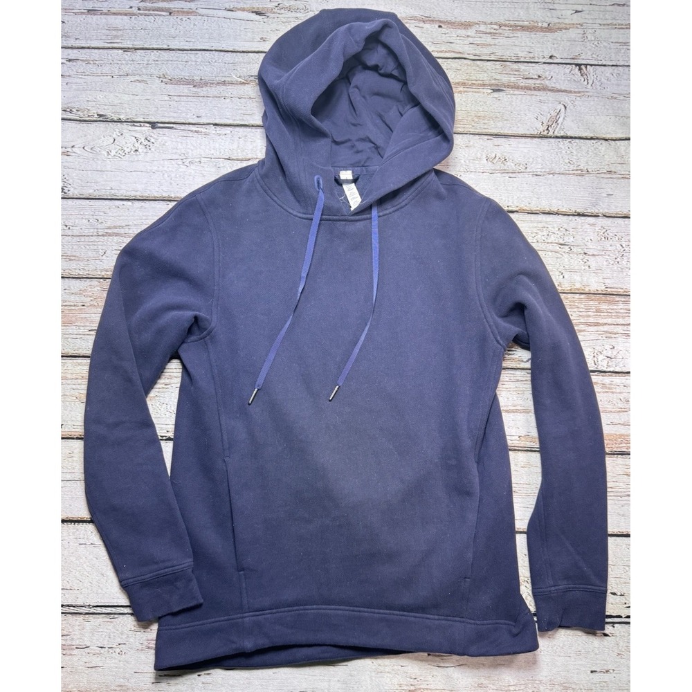 Lululemon Wind Down Hoodie Sweatshirt‎ Pullover Kangaroo Pocket Navy Blue Size 4